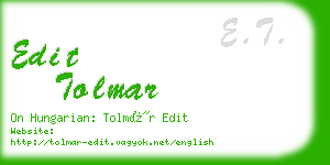 edit tolmar business card